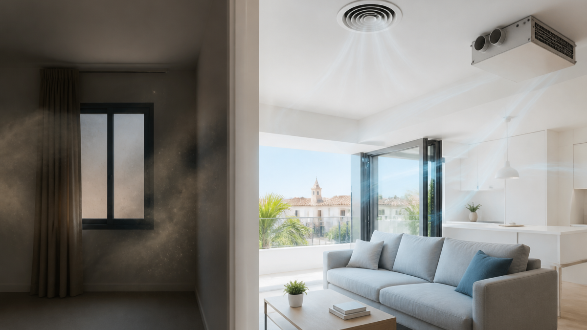 El aire acondicionado no ventila: cuándo necesitas VMC — instalación climatización Granada